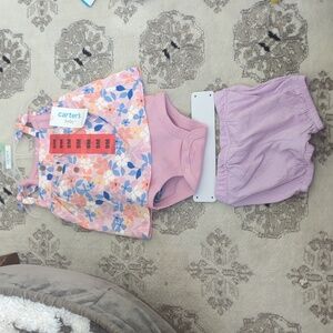 Carter's 5pcs Baby top and shorts set (9months)